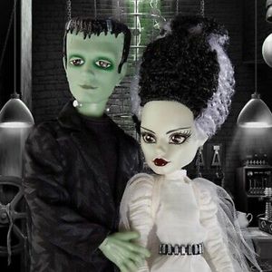 Frankenstein & Bride of Frankenstein Monster High Skullector Doll Set